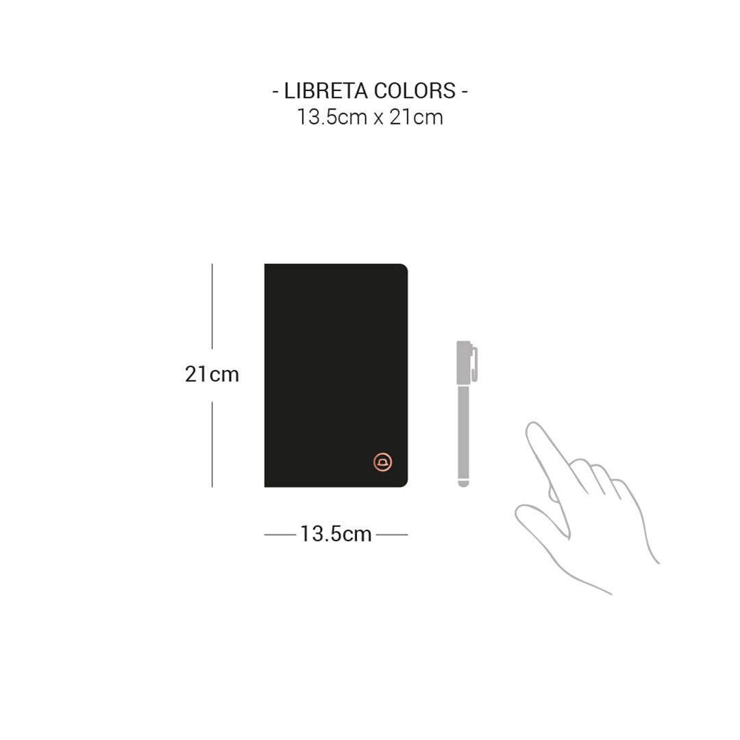 Libreta Colors Cafe Oscuro - SoftCover - 13.5 x 21cm